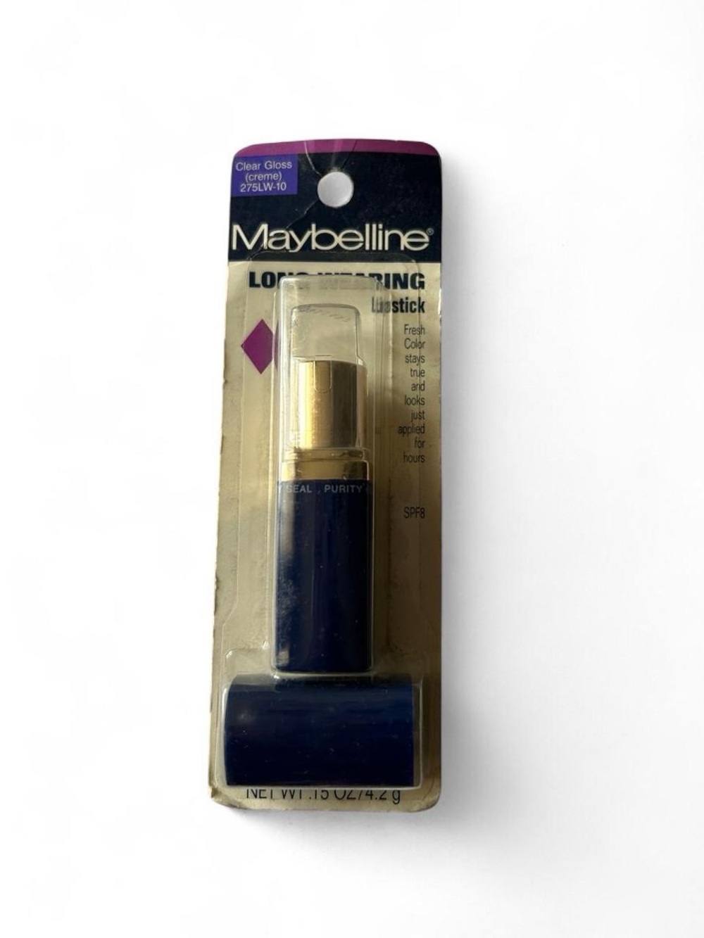Vintage Maybelline Long Wearing Lipstick Clear Gloss Creme 275LW-10 Movie Props